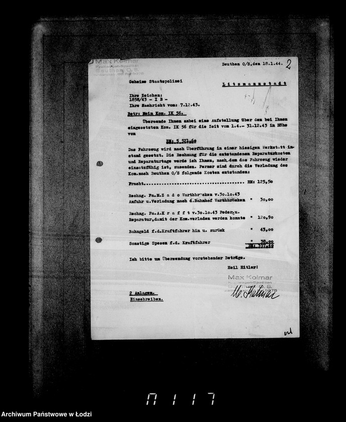 Obraz 6 z jednostki "Sonderkonto 12300. Belege 1656-1792"