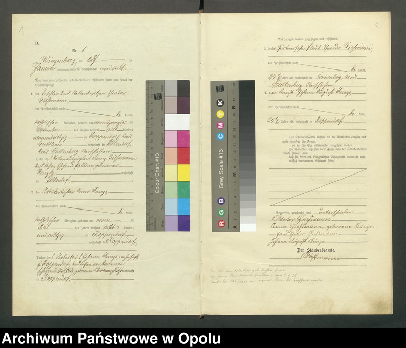 image.from.unit.number "Heirats-Register (Haupt-Register) Standesamt Winzenberg 1908 vol. 1 No. 1 bis 1912 No. 4."