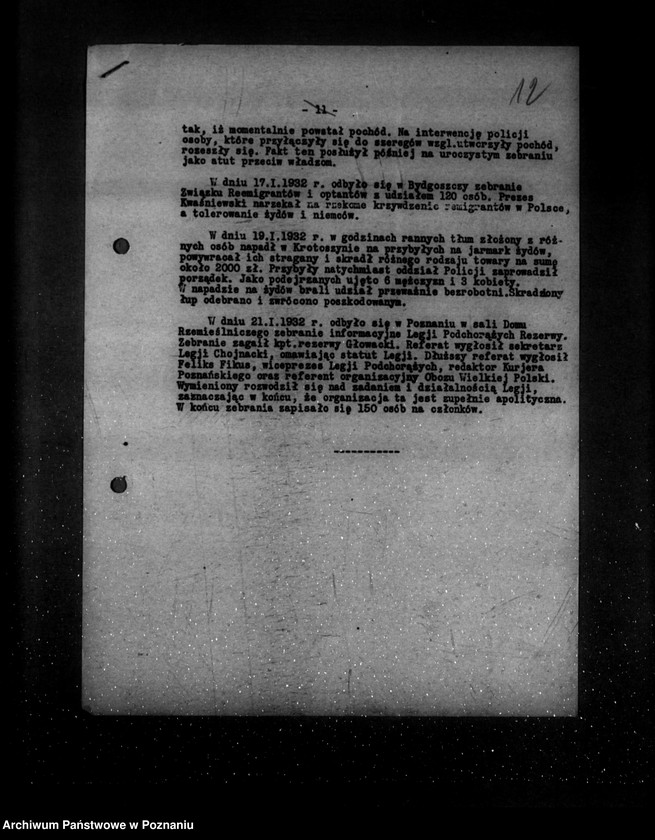 Obraz 16 z jednostki "Sprawozdania okresowe ze stanu bezpieczeństwa za miesiące styczeń-czerwiec 1932 r. /nr 1-6/"