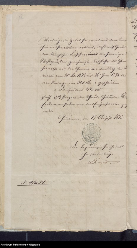 image.from.unit.number "Beläge zur Rechnung der Kirchenkassen zu Widminnen"