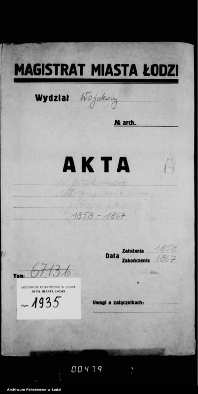 Obraz 4 z jednostki "Akta w przedmiocie utrzymywania broni palnej i siecznej"