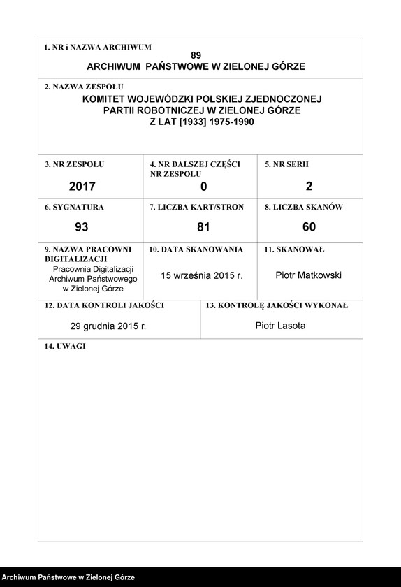 image.from.unit.number "Protokół z XI plenarnego posiedzenia KW nt. Zadania wojewódzkiej organizacji partyjnej przed XI Zjazdem PZPR. Załączniki. 10 listopada 1989"
