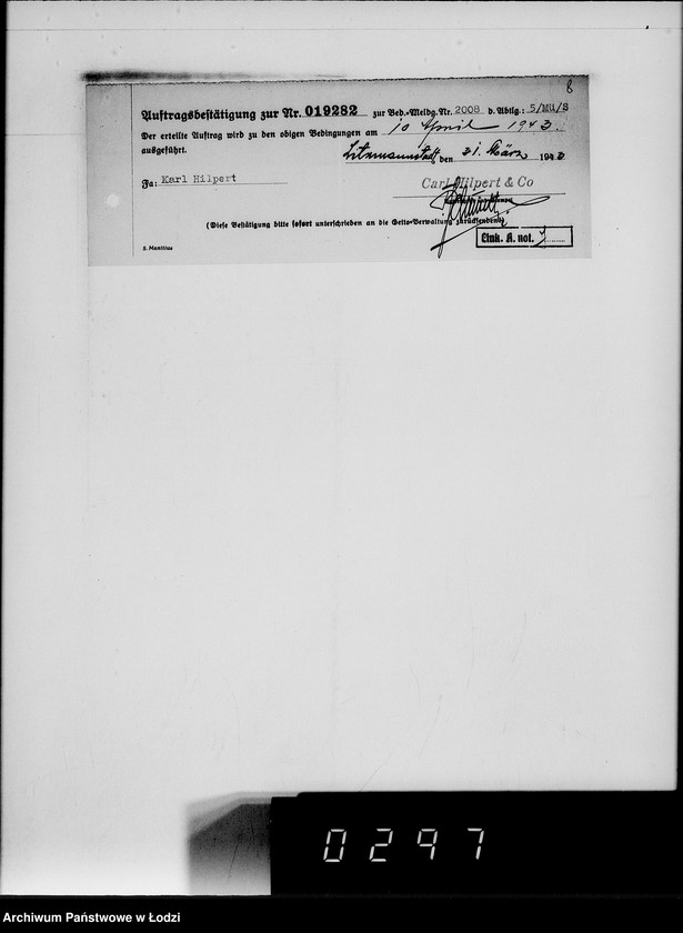 Obraz 12 z jednostki "Lebensmitteleinkauf. Aufträge, [Lieferscheinen und Rechnungen] 19281-19330"