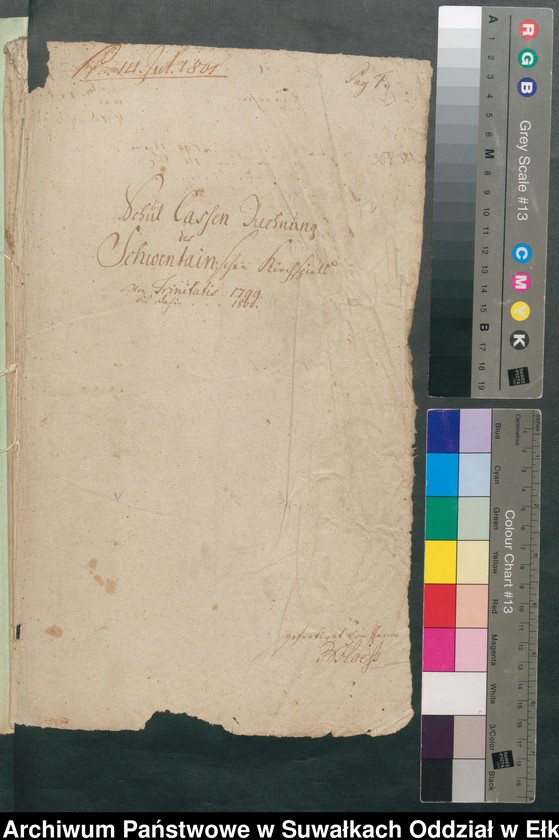 image.from.unit.number "Schul Cassen Rechnung der Schwentainenschen Kirchspiels von Trinitatis 1799 bis dahin 1800"