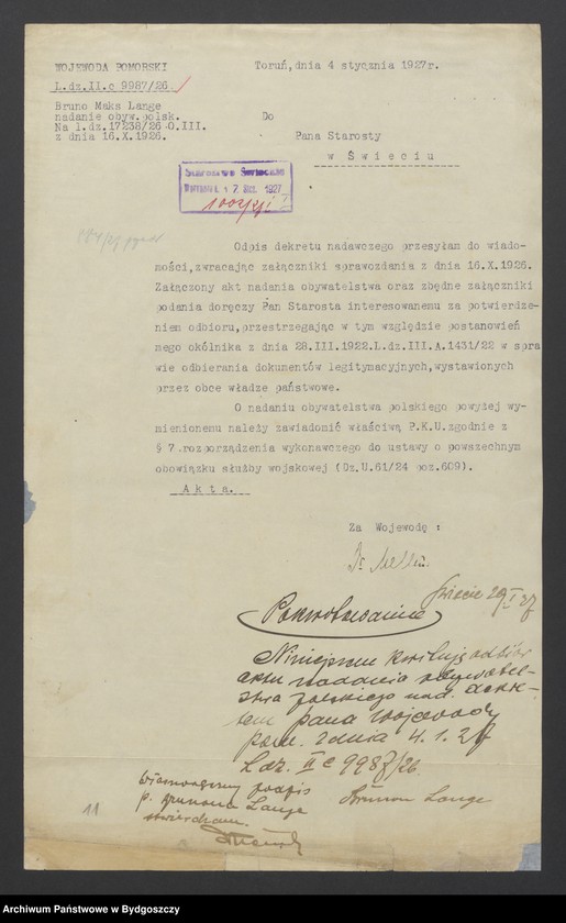 image.from.unit.number "Nadanie obywatelstwa polskiego Brunonowi Malesowi Langemu"