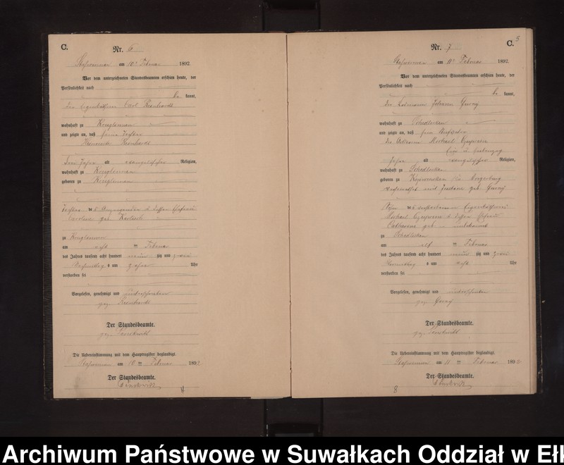 image.from.unit.number "Sterbe-Neben-Register des Preussischen Standes-Amtes Stasswinnen Kreis Loetzen"