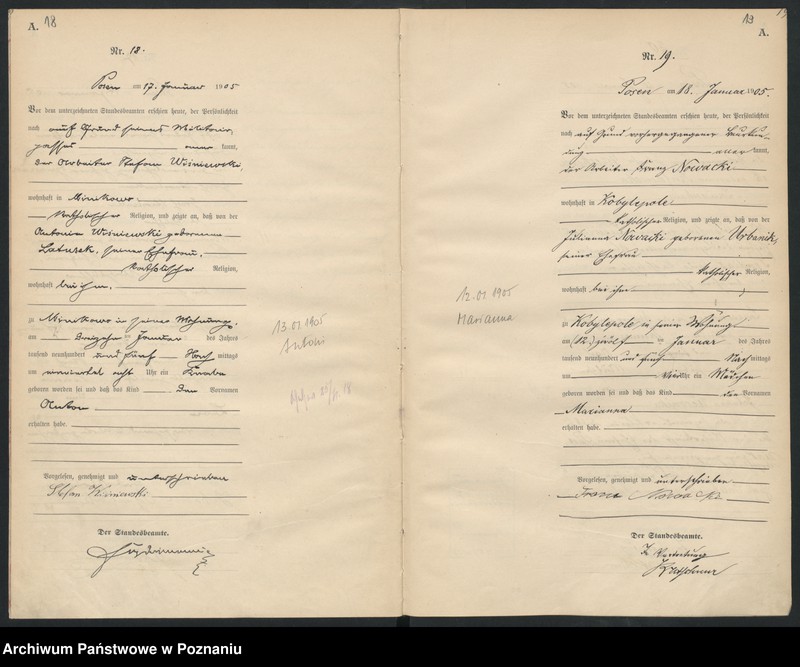 Obraz 12 z jednostki "Księga miejscowa urodzeń"