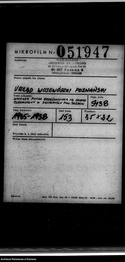 Obraz 2 z jednostki "Wniosek Piotra Grześkowiaka na Zakład Elektryczny w Zaniemyślu powiat średzki"