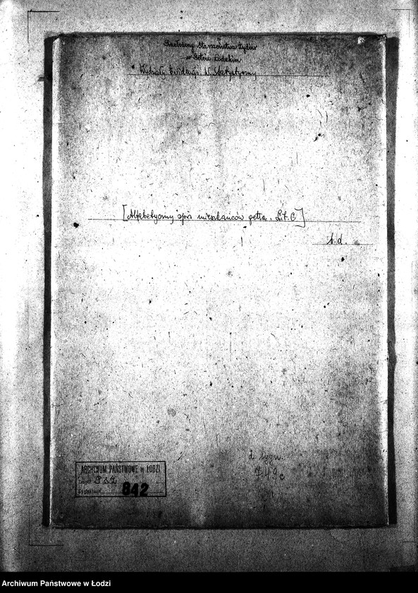 Obraz 3 z jednostki "[Alfabetyczny spis mieszkańców getta. Litera C]"