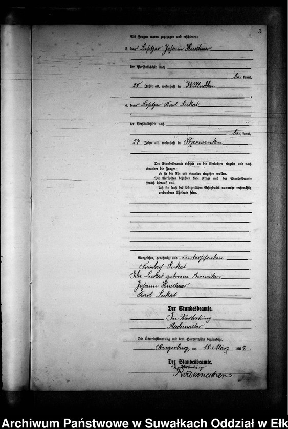 image.from.unit.number "Heirats-Neben-Register des Preussischen Standes-Amtes Gross Strengeln Kreis Angerburg"