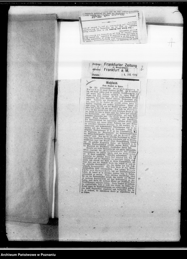 Obraz 6 z jednostki "Sprawy Polskie w zaborach: austriackim i rosyjskim [wycinki z prasy niemieckiej]"