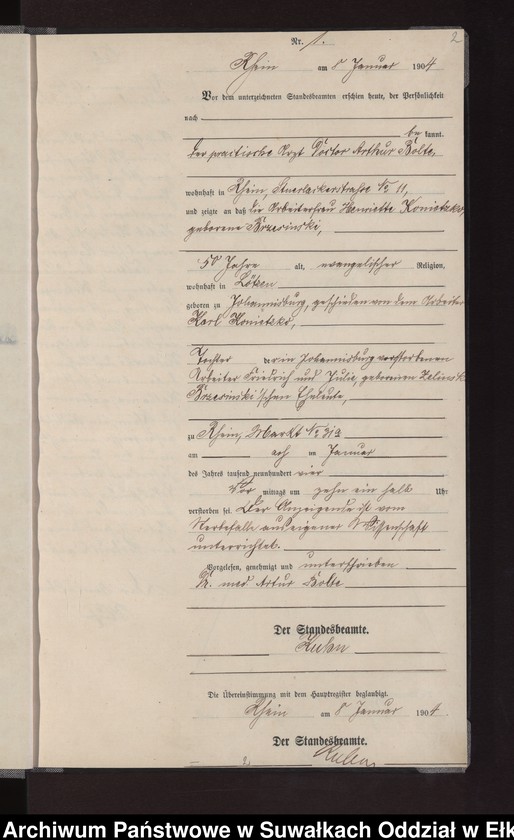 image.from.unit.number "Sterbe-Neben-Register des Preussischen Standes-Amtes Rhein Loetzen"