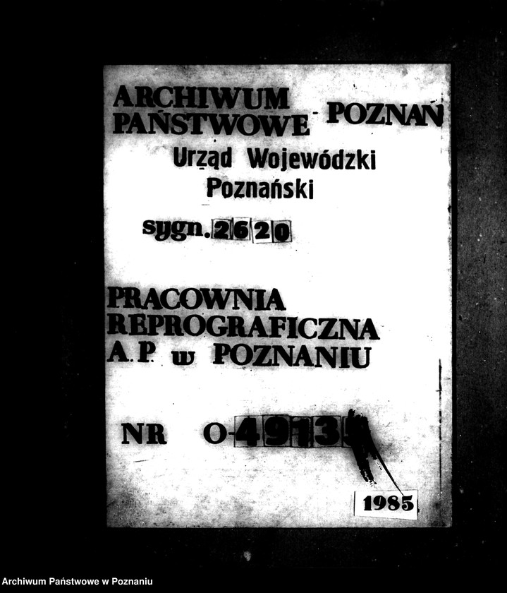 Obraz 1 z jednostki "Majątek Krusza Wielka powiatu mogileńskiego przymusowy wykup /prace pomiarowe/"