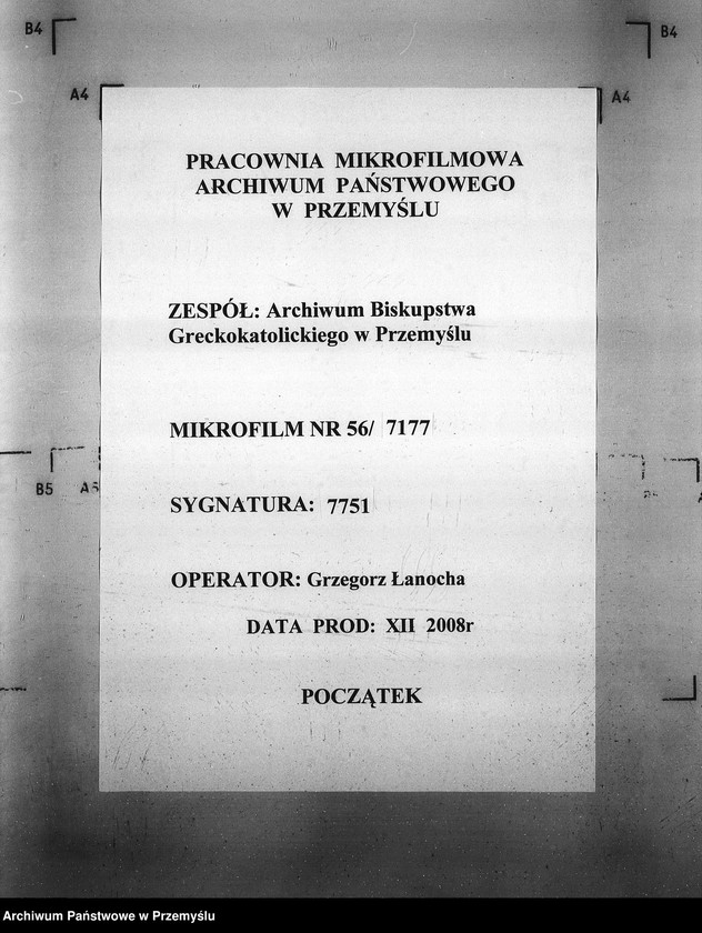 Obraz 1 z jednostki "[Kopie ksiąg metrykalnych parafii Trepcza (dekanat Sanok)]"