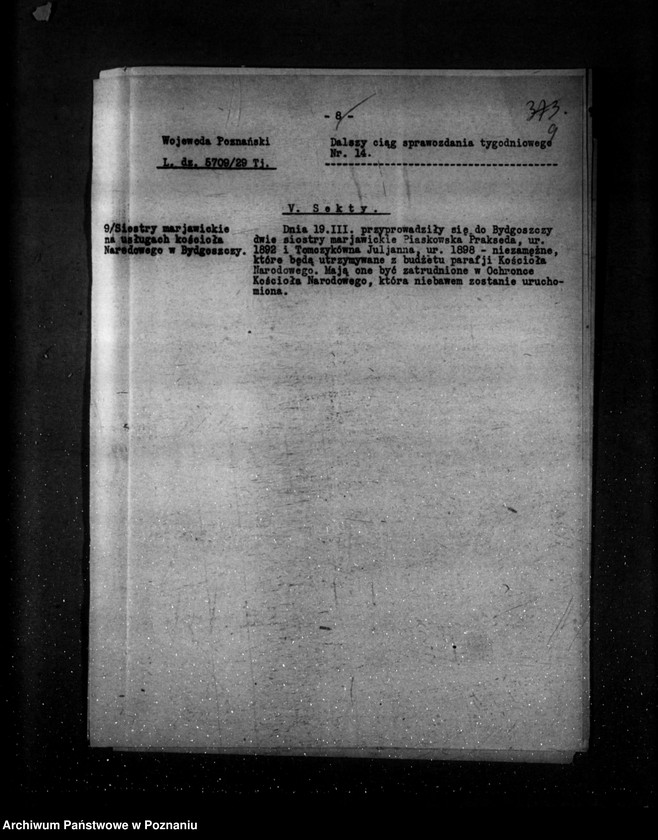 image.from.unit.number "Sprawozdania sytuacyjne tygodniowe za czas od 29 marca 1929 r. do dnia 25 kwietnia 1929 r. /nr 14-17/"