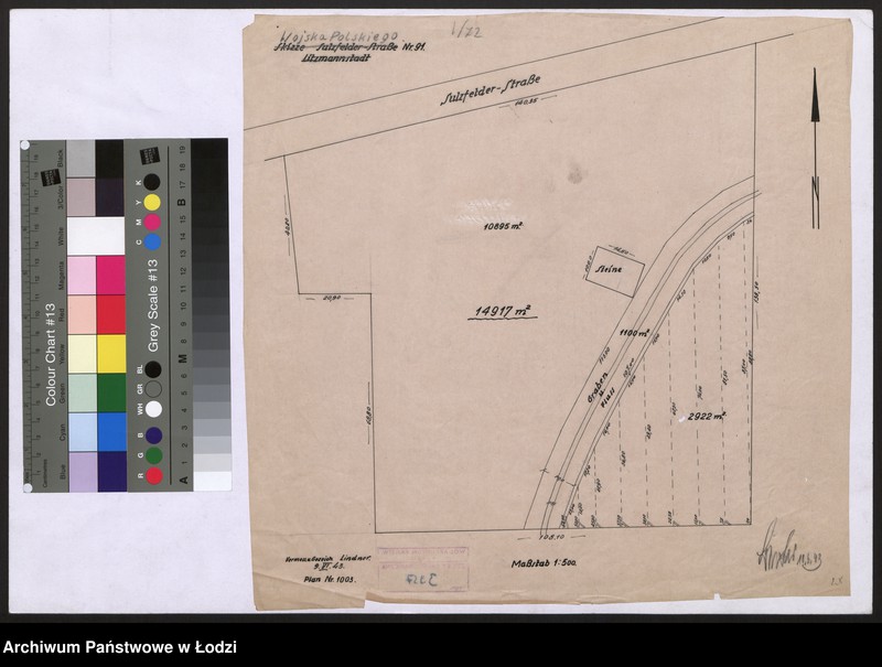 Obraz 1 z jednostki "Skizze Sulzfelder - Strasse nr 91 Litzmannstadt"