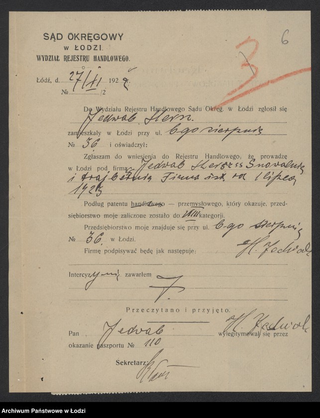 Obraz 8 z jednostki "Jedwab Hersz- snowalnia i trajbernia"