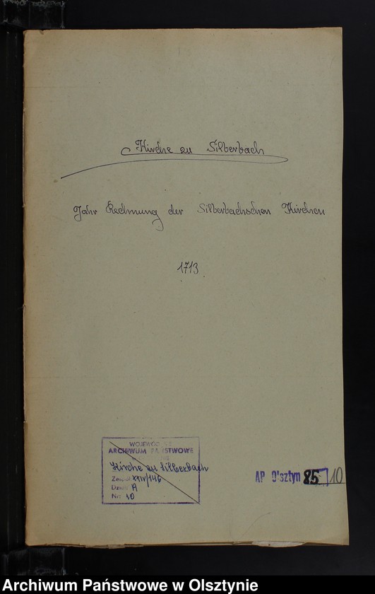 image.from.unit.number "Jahr Rechnung der Silberbachschen Kirchen"