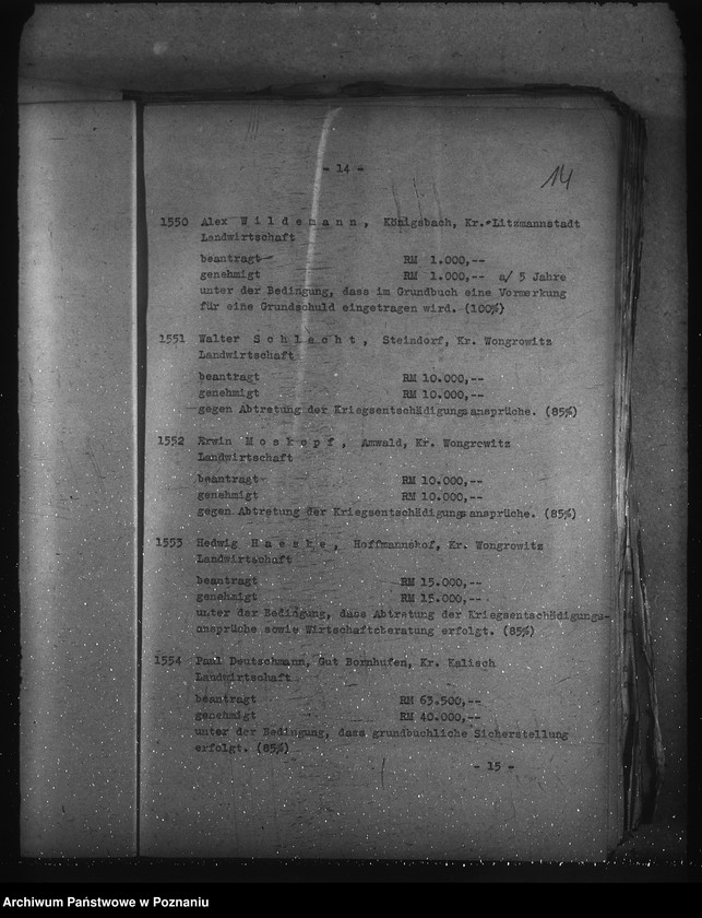 Obraz 18 z jednostki "Protokolle über Sitzungen des Ausschusses für reichsverbürgte Kredite, sowie Anträge auf Reichswirtschaftshilfe"