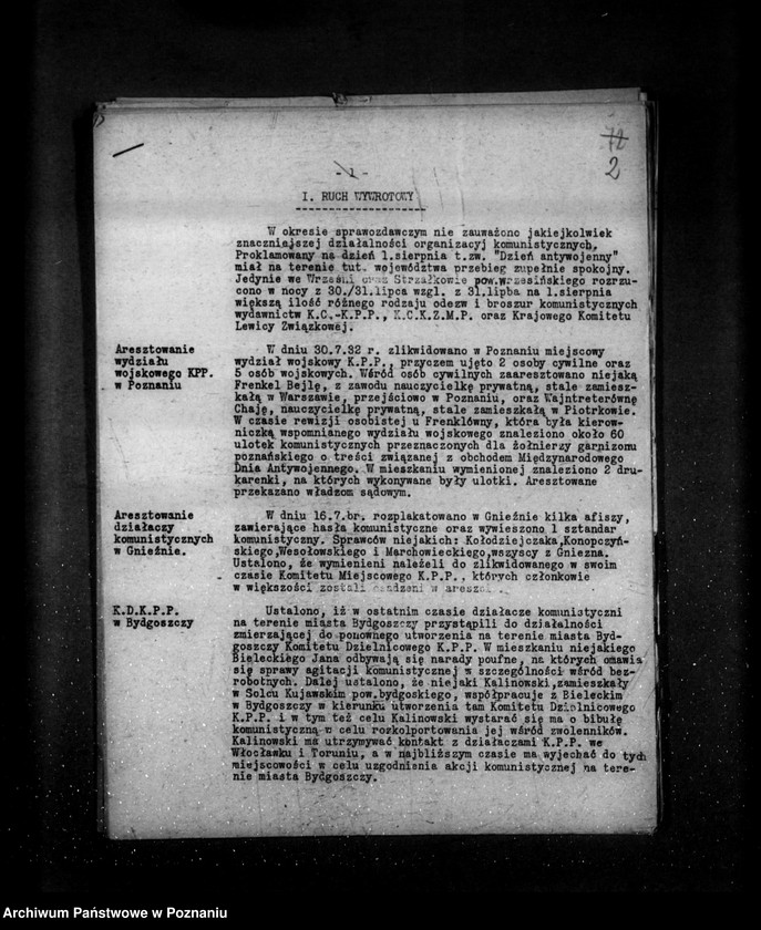 Obraz 6 z jednostki "Sprawozdania okresowe ze stanu bezpieczeństwa za miesiące lipiec grudzień 1933 r."