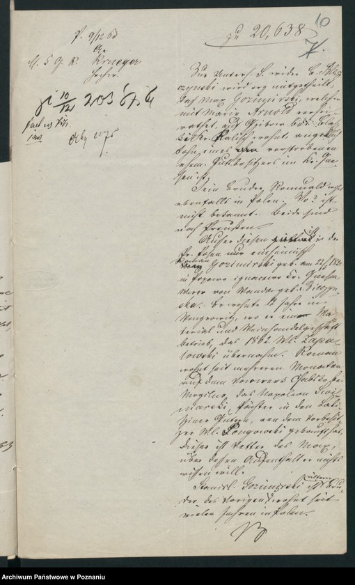 Obraz 13 z jednostki "A. betr. Max Gozimierski /auch über Erasmus von Blewczyński/"