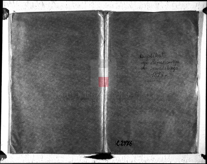image.from.unit.number "Duplicat Akta Urzędnika Stanu Cwilnego Parafii Suwalskiey Wyznania Moyżeszowego Umarłych 1828 r."
