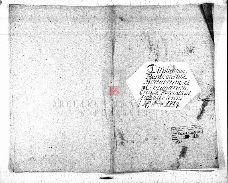 Obraz 1 z jednostki "Liber baptisatorum, copulatorum u. mortuorum"