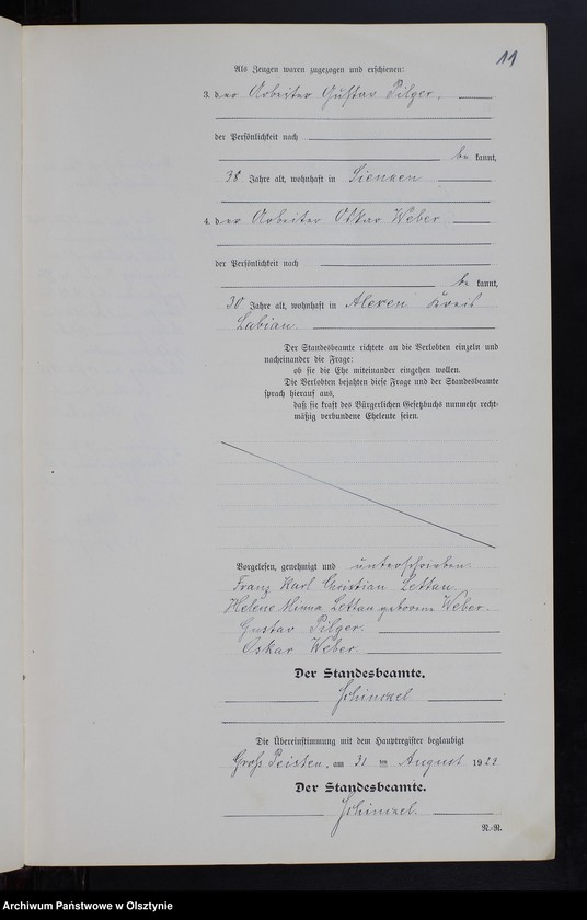 Obraz 13 z jednostki "Heiraths-Neben-Register Nr 1 - 8 [ Księga małżeństw - wtóropis ]"