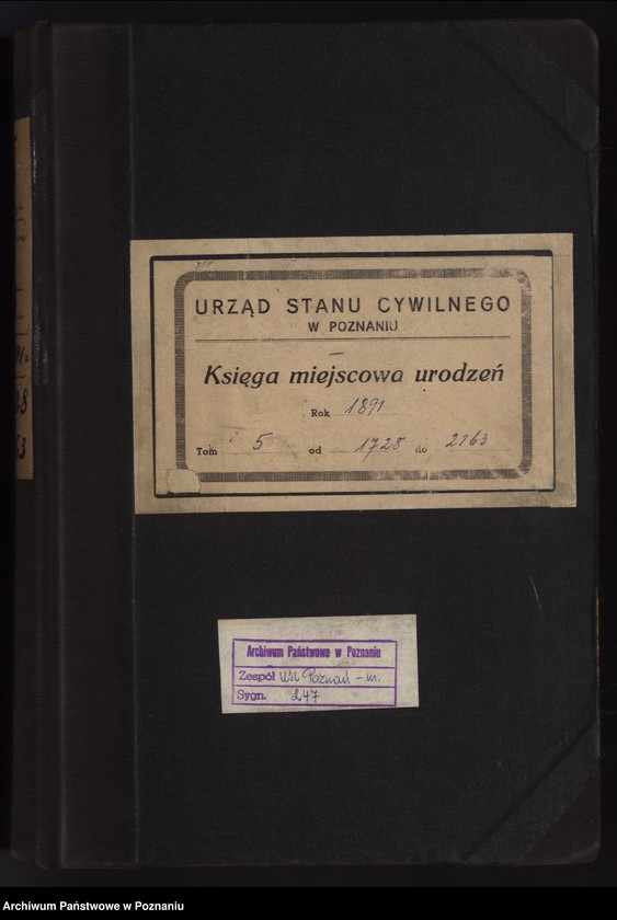 Obraz 2 z jednostki "Księga urodzeń t. V"