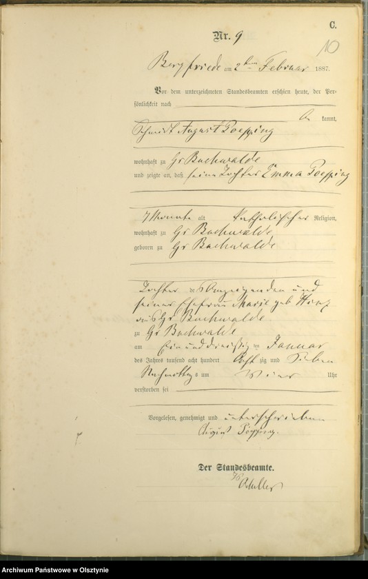 image.from.unit.number "Sterbe-Haupt-Register Nr 1 - 65"