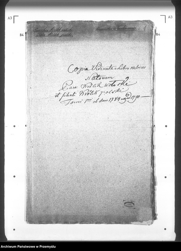 image.from.unit.number "[Kopie ksiąg metrykalnych parafii Królik Wołoski z filią Królik Polski (dekanat Rymanów)]"