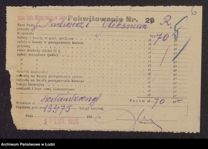 Obraz 8 z jednostki "Majer Markowicz, Szlama Gliksman- sprzedaż i przerób przędzy"