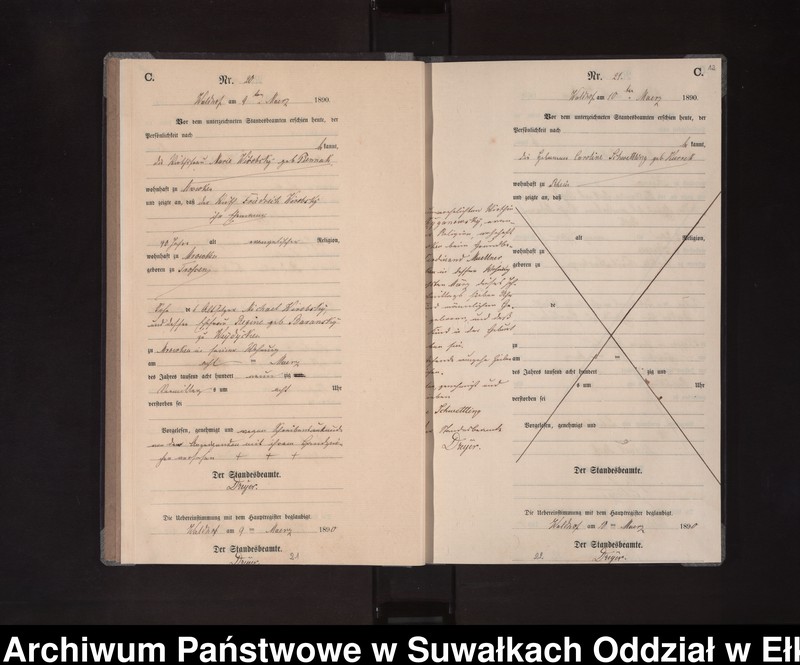 image.from.unit.number "Sterbe-Neben-Register des Königlichen Preussischen Standes-Amtes Orlen Kreis Loetzen"