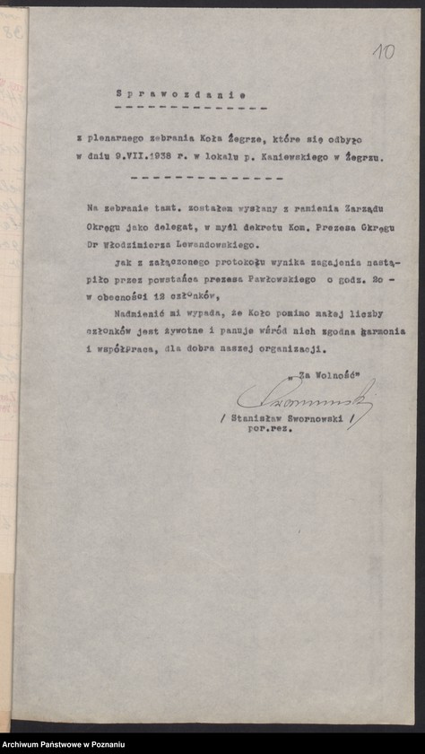 Obraz 12 z jednostki "Żegrze, powiat Poznań - akta koła."