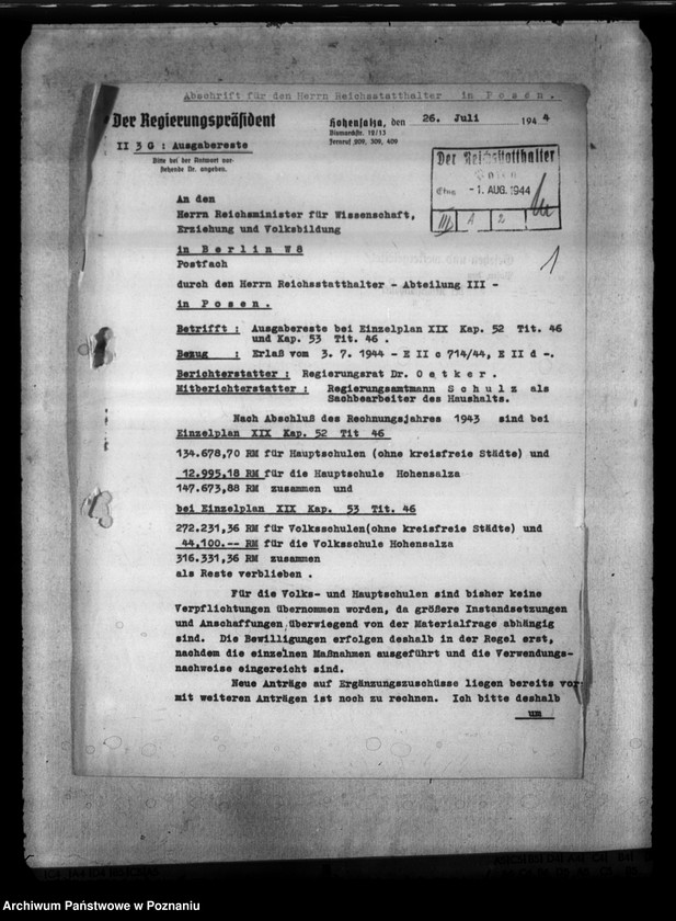 Obraz 5 z jednostki "Haushaltmittel für Volksschulen. Förderschulen, zur Förderung des Unterrichts für Blinde und Gehörlose"