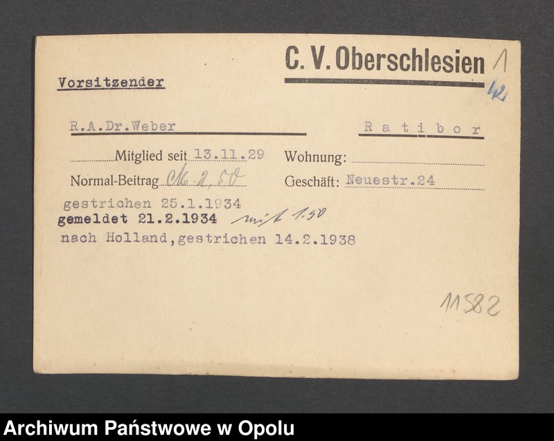 Obraz 3 z jednostki "[Weber R.A.Dr, Ratibor]"