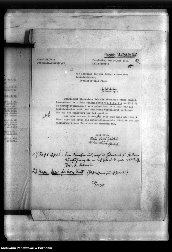 Obraz 17 z jednostki "Zur Fahrt im russische Gebiet- Materiały dotyczące Niemców - obywateli polskich, którzy zginęli w 1939 roku na ziemiach zajętych przez wojska radzieckie"