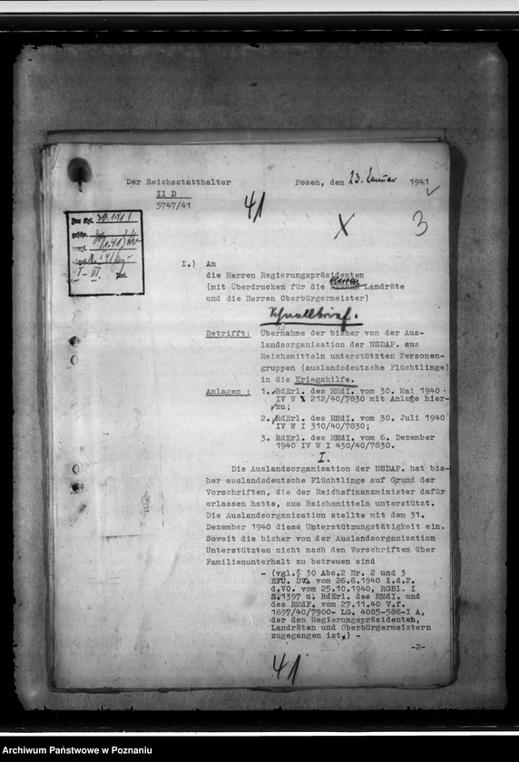 Obraz 7 z jednostki "Kriegshilfe - einschliesslich auslandsdeutsche Flüchtlinge - Vollzug."