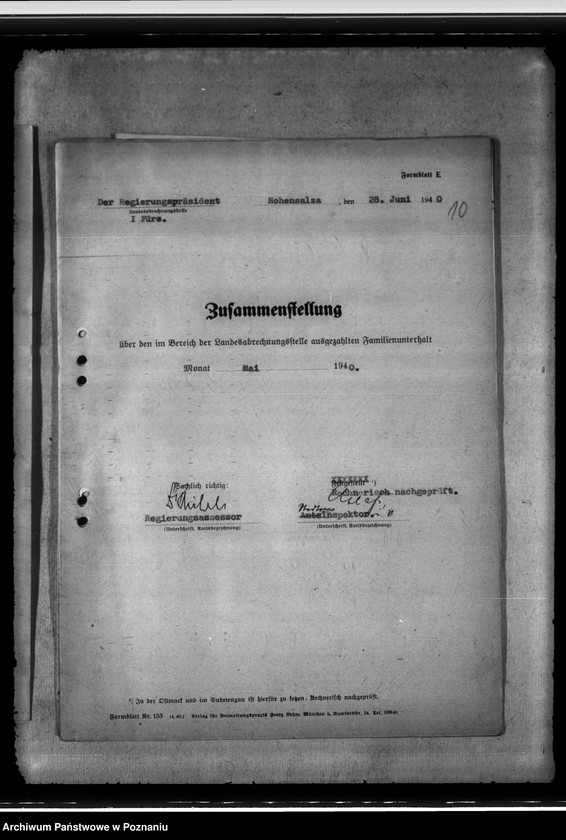 Obraz 14 z jednostki "Familienunterhalt. Zusammenstellungen des Regierungspräsidenten Hohensalza - Inowrocław"