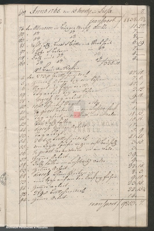 Obraz 9 z jednostki "Quartalrechnungen der Stadt Lissa; język niemiecki"