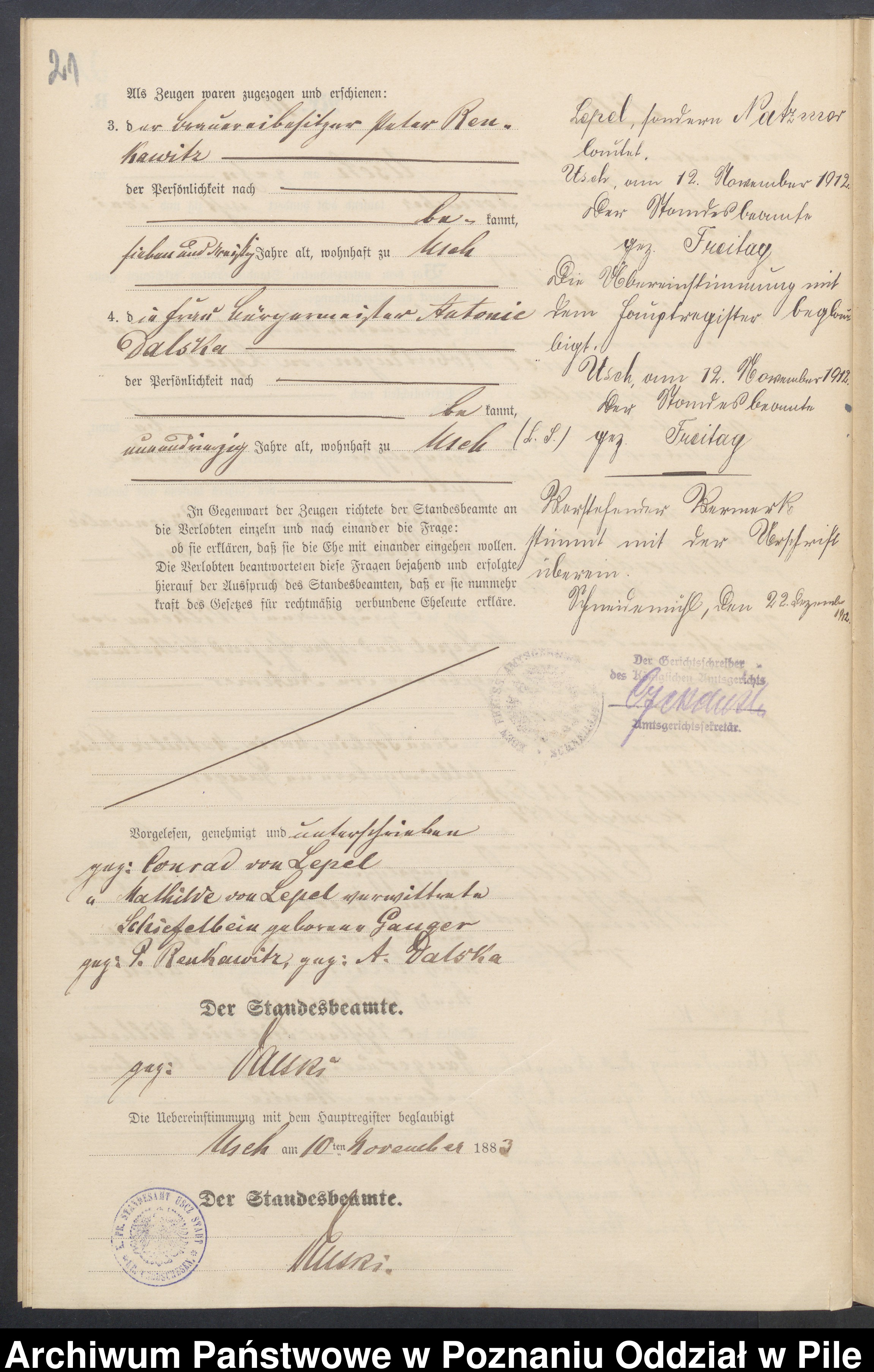 Skan z jednostki: Księga małżeństw