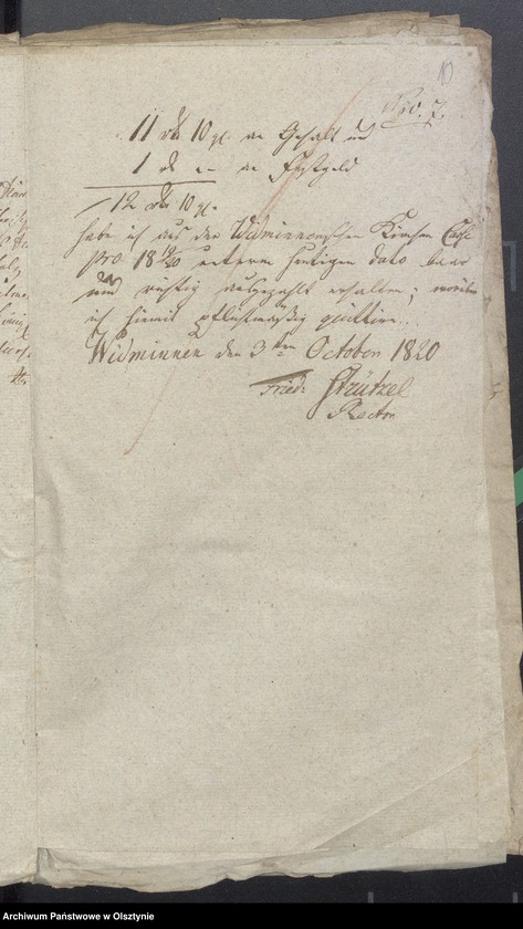 image.from.unit.number "Beläge zur 1819/1820 Jahres Kirchen Rechnung von Widminnen"