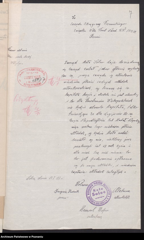 Obraz 11 z jednostki "Solec, powiat Wolsztyn - akta koła."