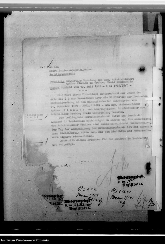 Obraz 19 z jednostki "Winkler, Artur - komisarz obwodowy"