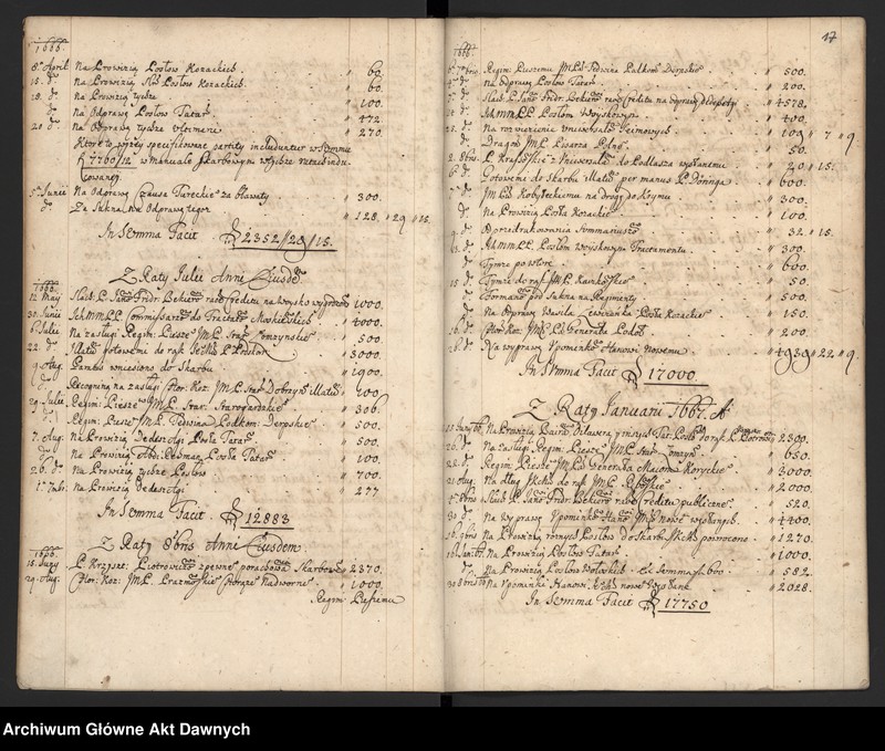 image.from.unit.number "Rejestr różnych dochodów i rozliczeń skarbu koronnego sporządzony przez pisarza A. Baiera."