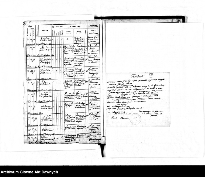 image.from.unit.number "Parafia: Bednarówka. Dekanat: Stanisławów. Księga metrykalna urodzeń dla całej parafii: Bednarówka, Bredheim, Glinki, Kubajówka, Majdan Średni, Łomadzyn, Siedliska."