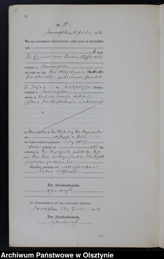 image.from.unit.number "Sterbe-Neben-Register Nr 1 - 26"