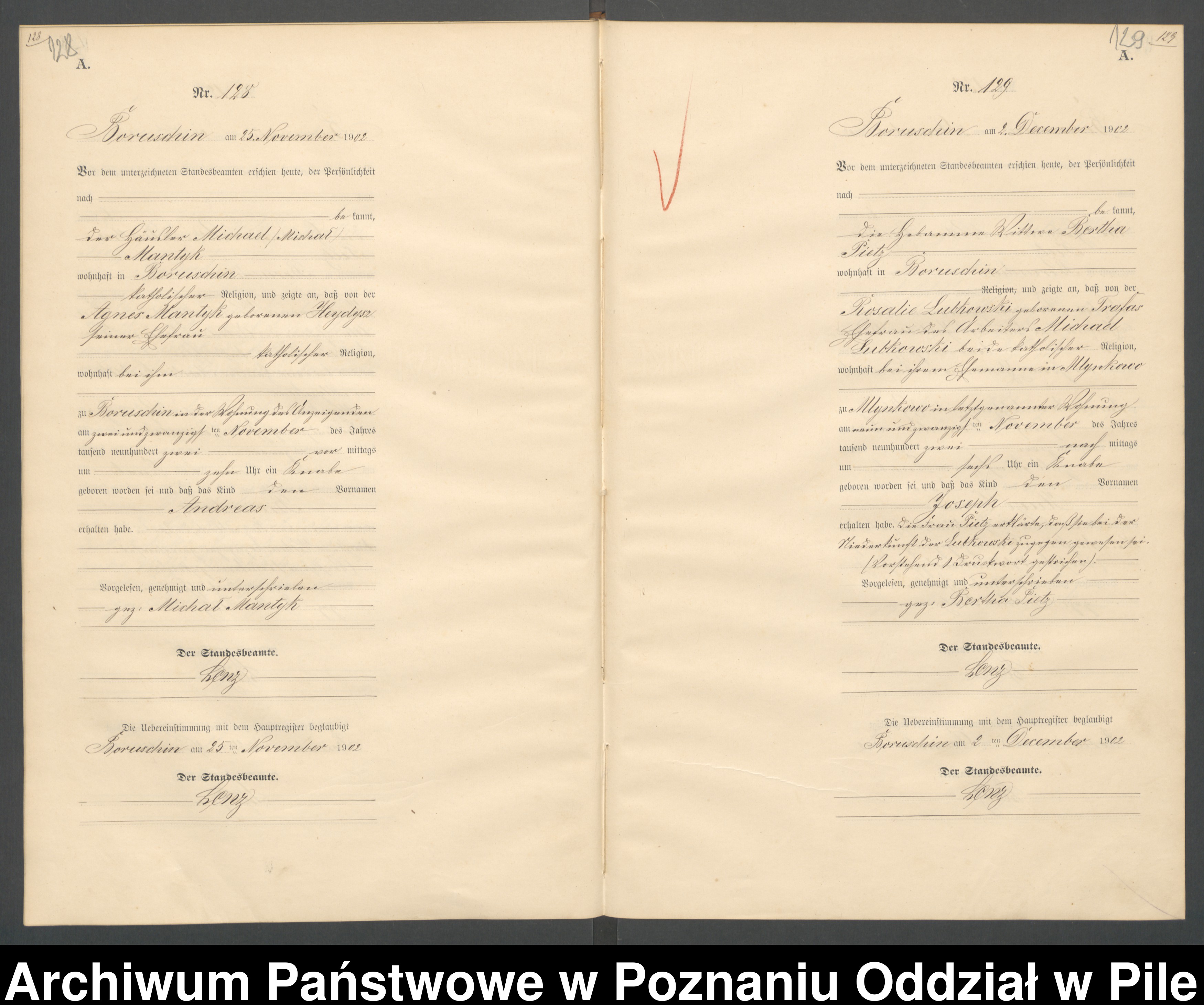 Skan z jednostki: Księga urodzeń