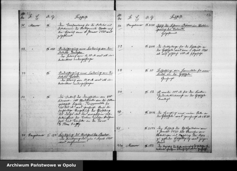 Obraz 11 z jednostki "Magistrats - Sitzungs - Protokoll-Buch 1920"