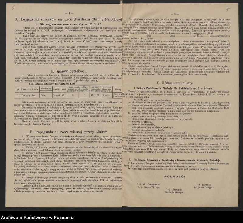 Obraz 8 z jednostki "Okólniki okręgu Związku Weteranów Powstań Narodowych Rzeczypospolitej Polski."